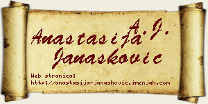 Anastasija Janašković vizit kartica